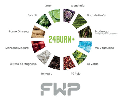 24BURN+ FWP EXCELENTE QUEMADO DE GRASA SABOR LIMON 280GR
