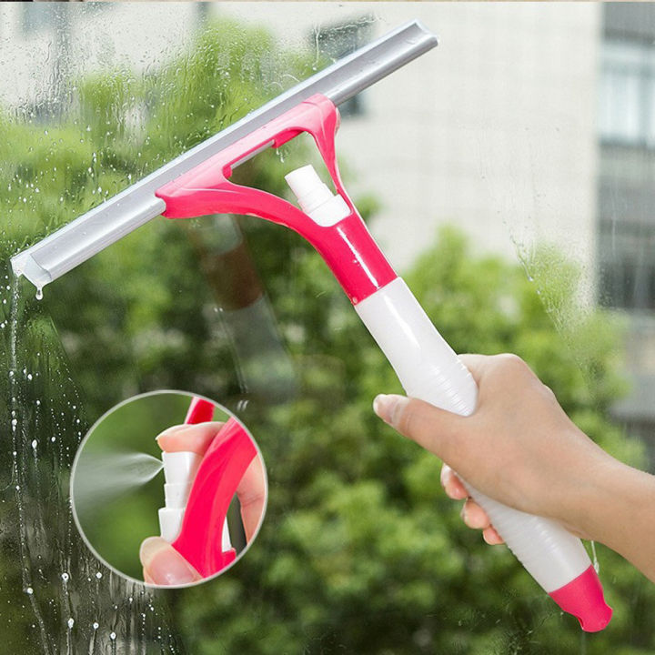 Secador Limpia Vidrios Con Rociador Spray 2 En 1 Ventanas