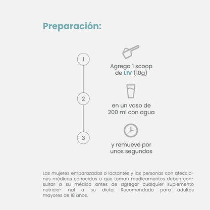 LIV FWP CON FIBRA + PROBIÓTICOS PARA LA FLORA INTESTINAL