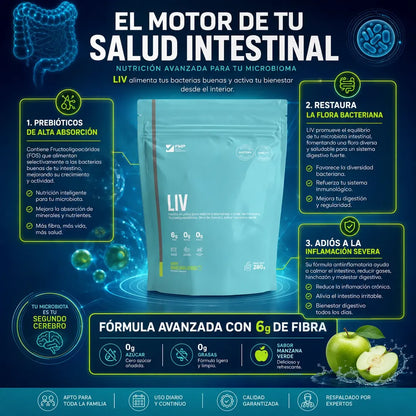 LIV FWP CON FIBRA + PROBIÓTICOS PARA LA FLORA INTESTINAL